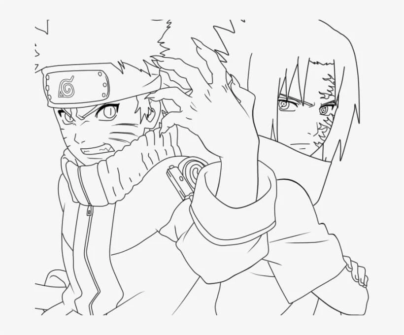 Sasuke boyama sayfası – renkli çizimler, okul öncesi