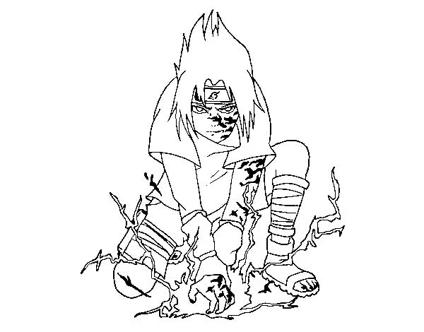 Sasuke boyama sayfası – ücretsiz yazdır, boyama etkinliği