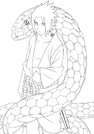 Sasuke boyama sayfası – eğitici aktivite, yaratıcılık