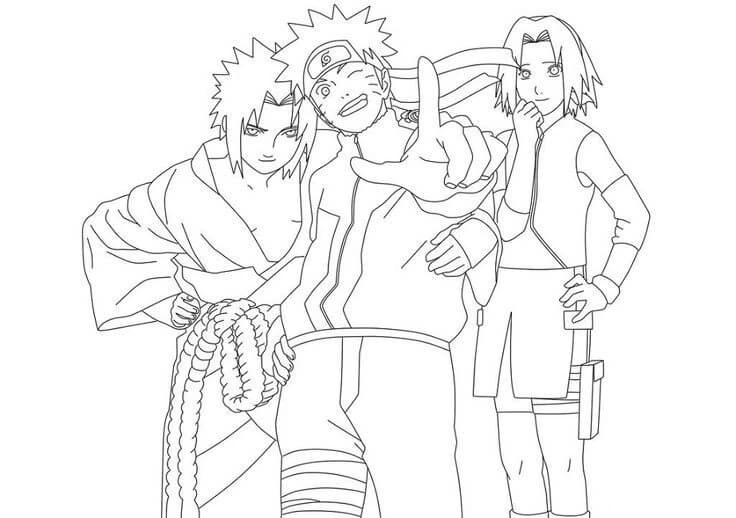 Sasuke boyama sayfası – el becerilerini geliştirir, boyama çalışması