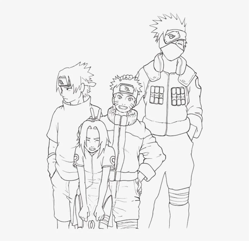 Sasuke boyama sayfası – keyifli zaman, renkli çizimler
