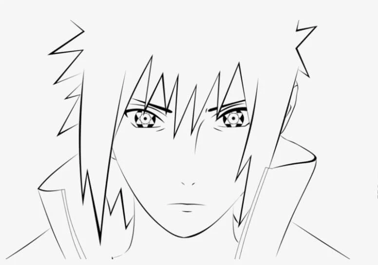 Sasuke boyama sayfası – yaratıcılık, eğlenceli etkinlik