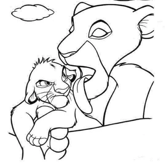 Simba boyama sayfası – yaratıcılığı geliştirir, keyifli zaman