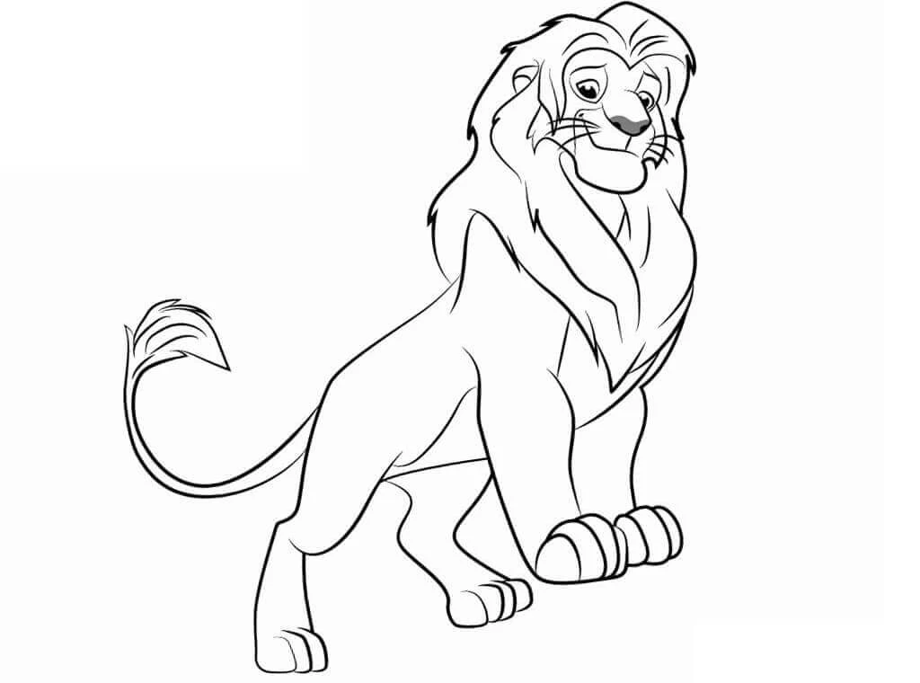Simba boyama sayfası – keyifli zaman, renkli çizimler