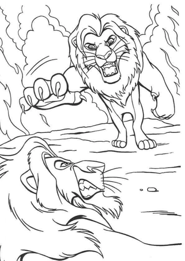 Simba boyama sayfası – eğitici aktivite, yaratıcılık