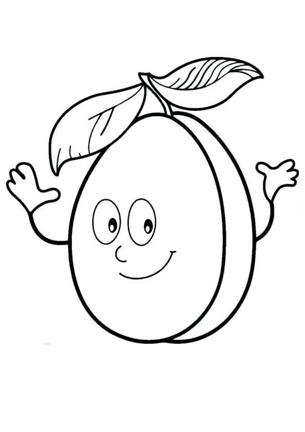 Guava boyama sayfası – sevimli karakter, sanatsal çalışma
