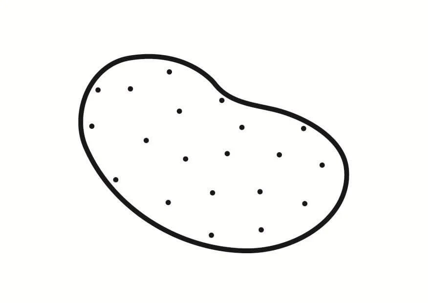 Patates boyama sayfası – keyifli zaman, renkli çizimler