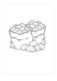 Patates boyama sayfası – boyama etkinliği, çocuk aktivitesi