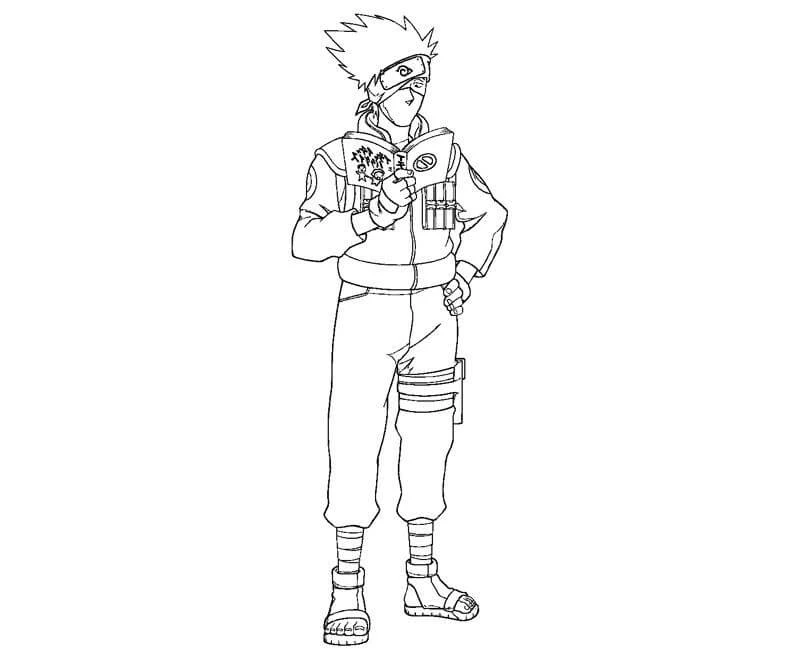 Kakashi Hatake boyama sayfası – yaratıcılığı geliştirir, keyifli zaman