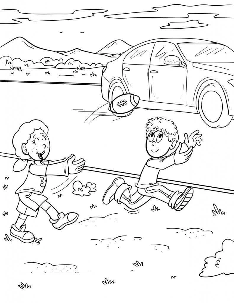 Yol boyama sayfası – yaratıcılığı geliştirir, keyifli zaman