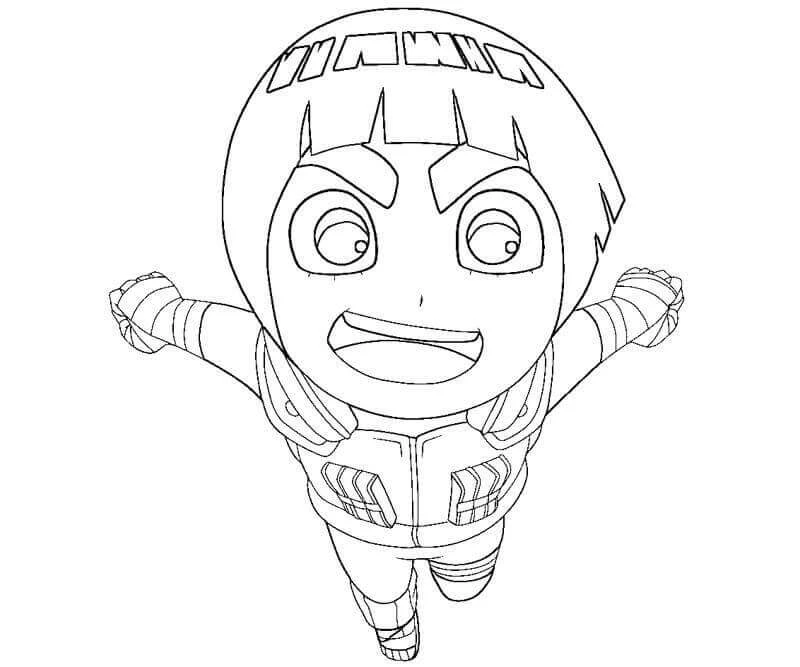 Rock Lee boyama sayfası – çocuk aktivitesi, PDF indir