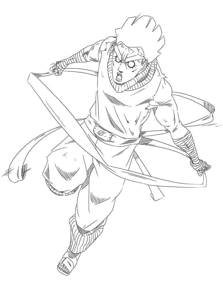 Rock Lee boyama sayfası – PDF indir, sevimli karakter