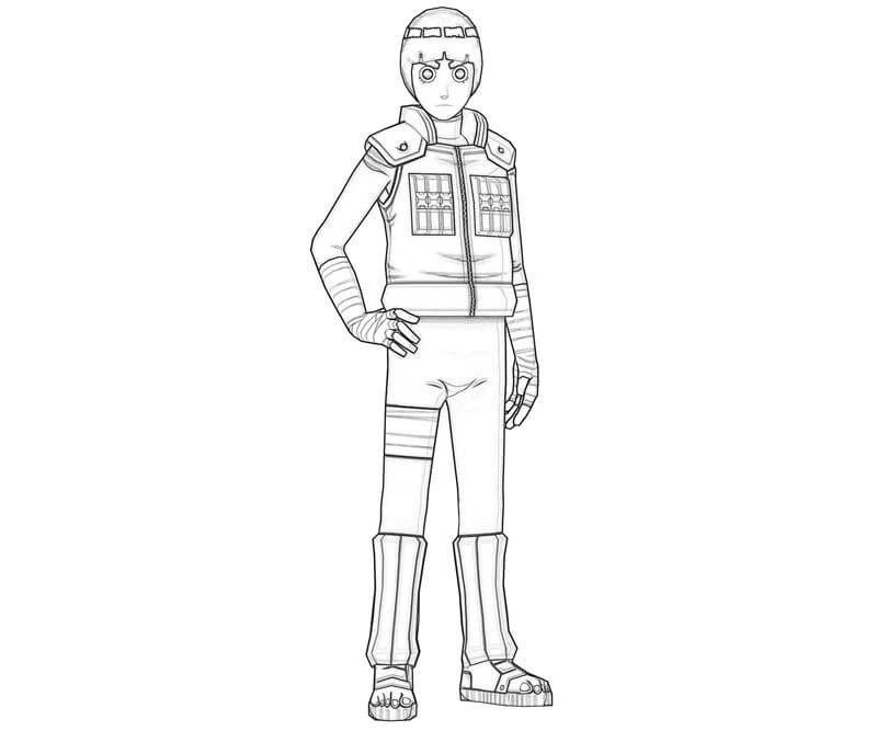 Rock Lee boyama sayfası – eğlenceli etkinlik, el becerilerini geliştirir