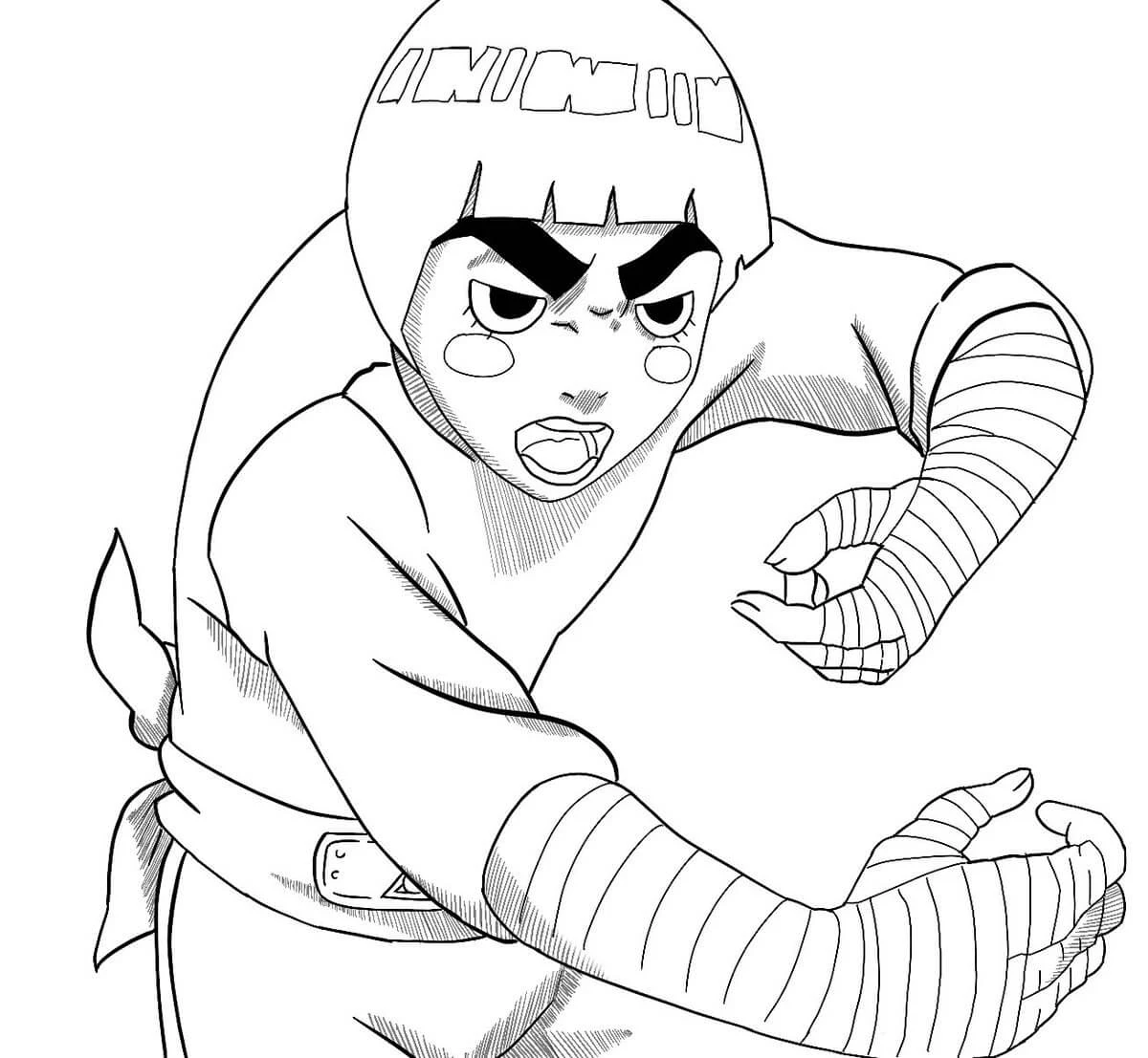 Rock Lee boyama sayfası – yaratıcılığı geliştirir, keyifli zaman