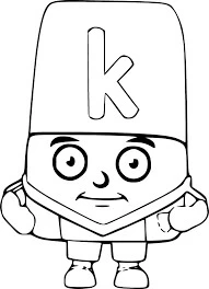 Alphablocks boyama sayfası – sevimli karakter, sanatsal çalışma
