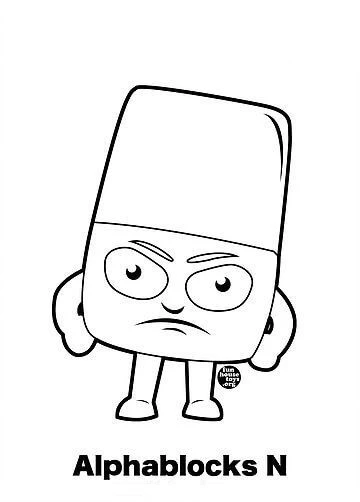 Alphablocks boyama sayfası – eğlenceli etkinlik, el becerilerini geliştirir