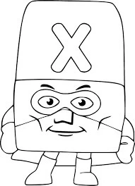 Alphablocks boyama sayfası – sanatsal çalışma, çocuklar için