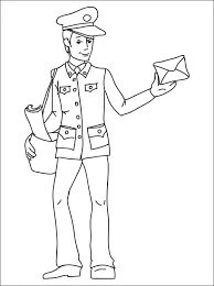 Postacı boyama sayfası – çocuk aktivitesi, PDF indir
