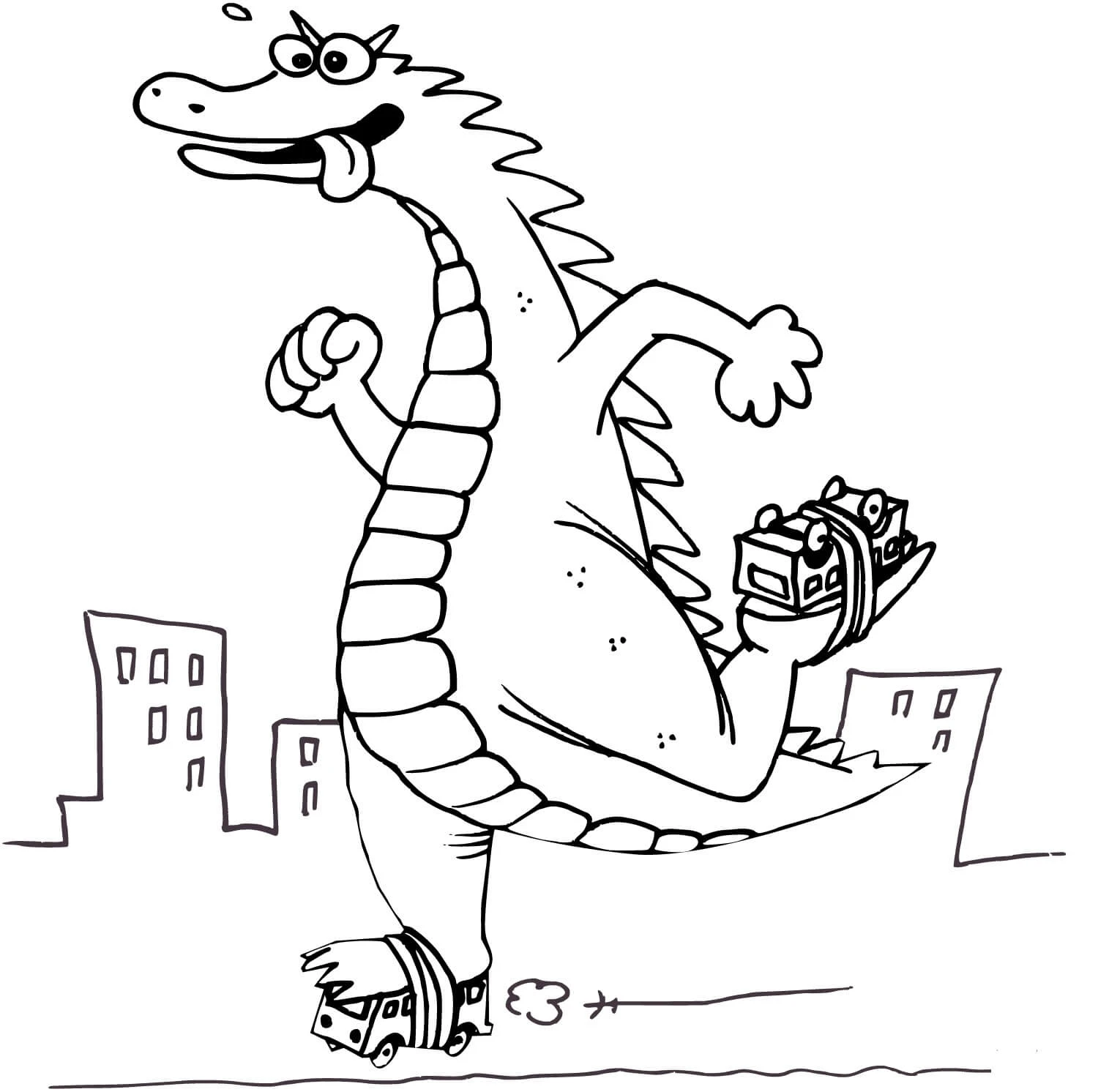 Godzilla boyama sayfası – ücretsiz yazdır, boyama etkinliği