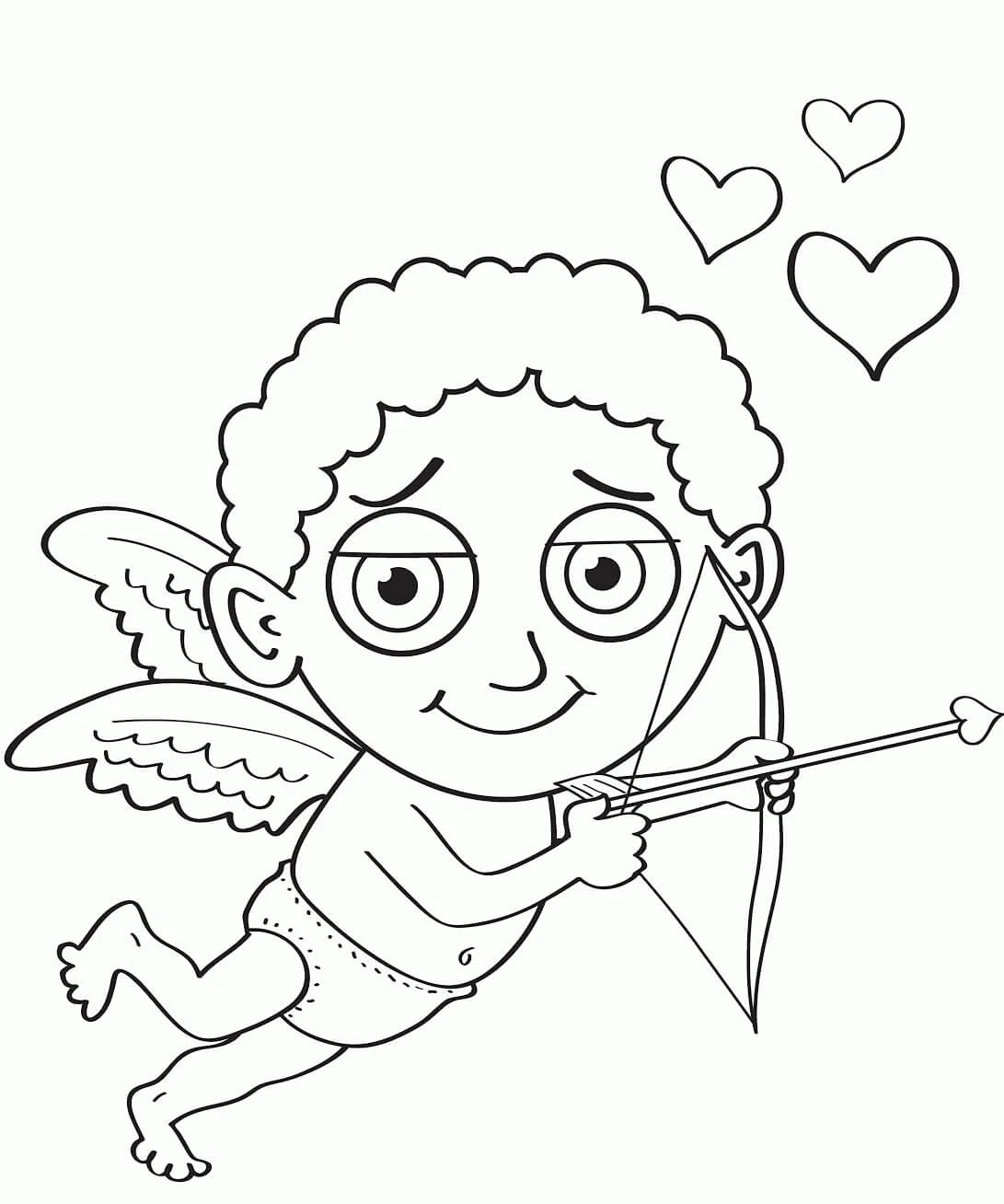 Eros boyama sayfası – renkli çizimler, okul öncesi
