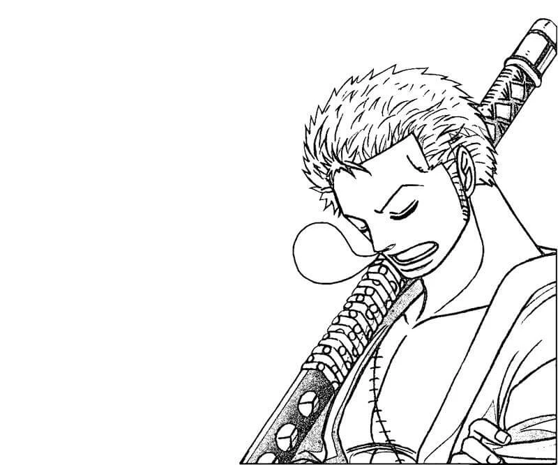 Roronoa Zoro boyama sayfası – ücretsiz yazdır, boyama etkinliği