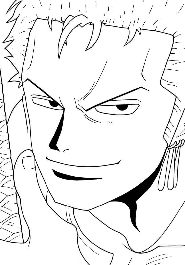 Roronoa Zoro boyama sayfası #25 – sabır ve özgüven kazandırır, yaratıcı sanat çalışması