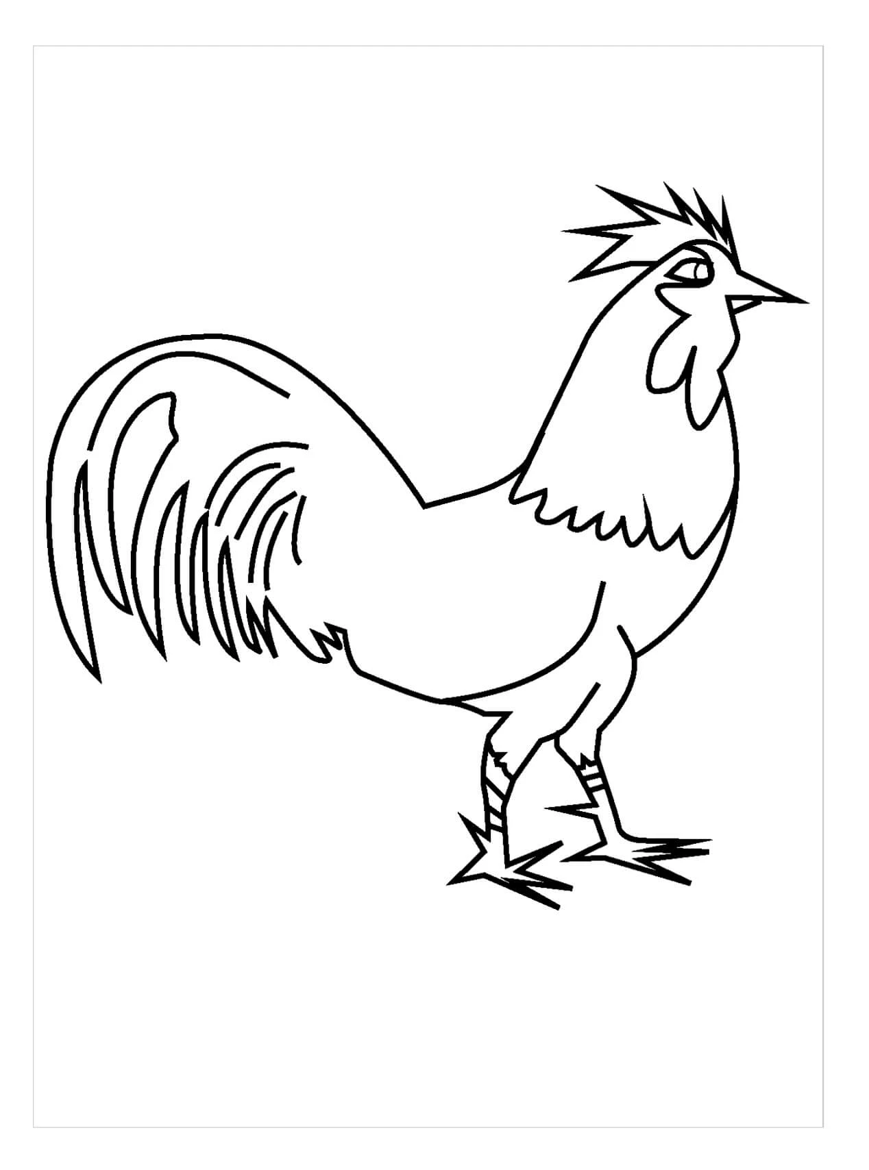 Hen boyama sayfası – yaratıcılık, eğlenceli etkinlik