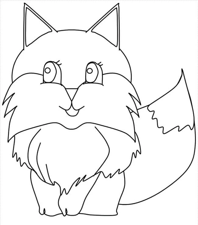 Kitsune boyama sayfası – boyama çalışması, yaratıcılığı geliştirir