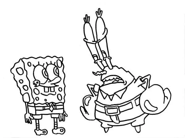 Bay Krabs boyama sayfası – kolay boyama, eğitici aktivite