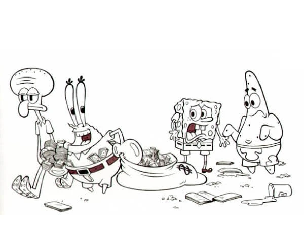 Bay Krabs boyama sayfası – eğitici aktivite, yaratıcılık