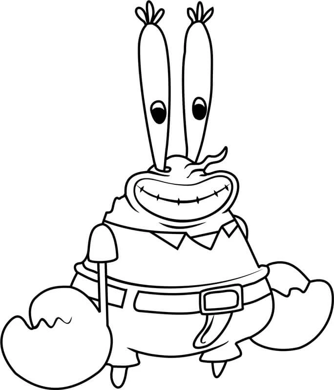 Bay Krabs boyama sayfası – yaratıcılık, eğlenceli etkinlik