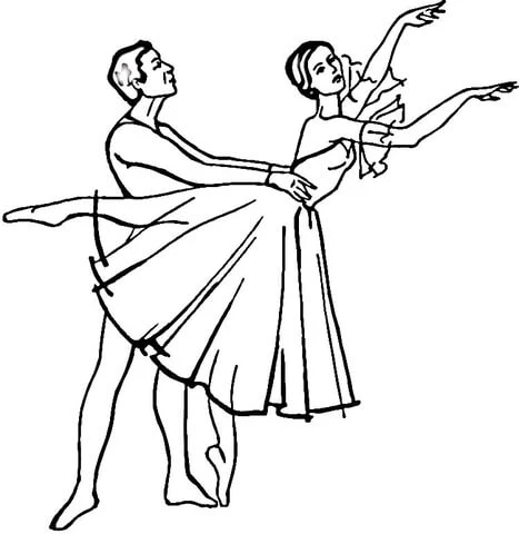 Giselle boyama sayfası – kolay boyama, eğitici aktivite