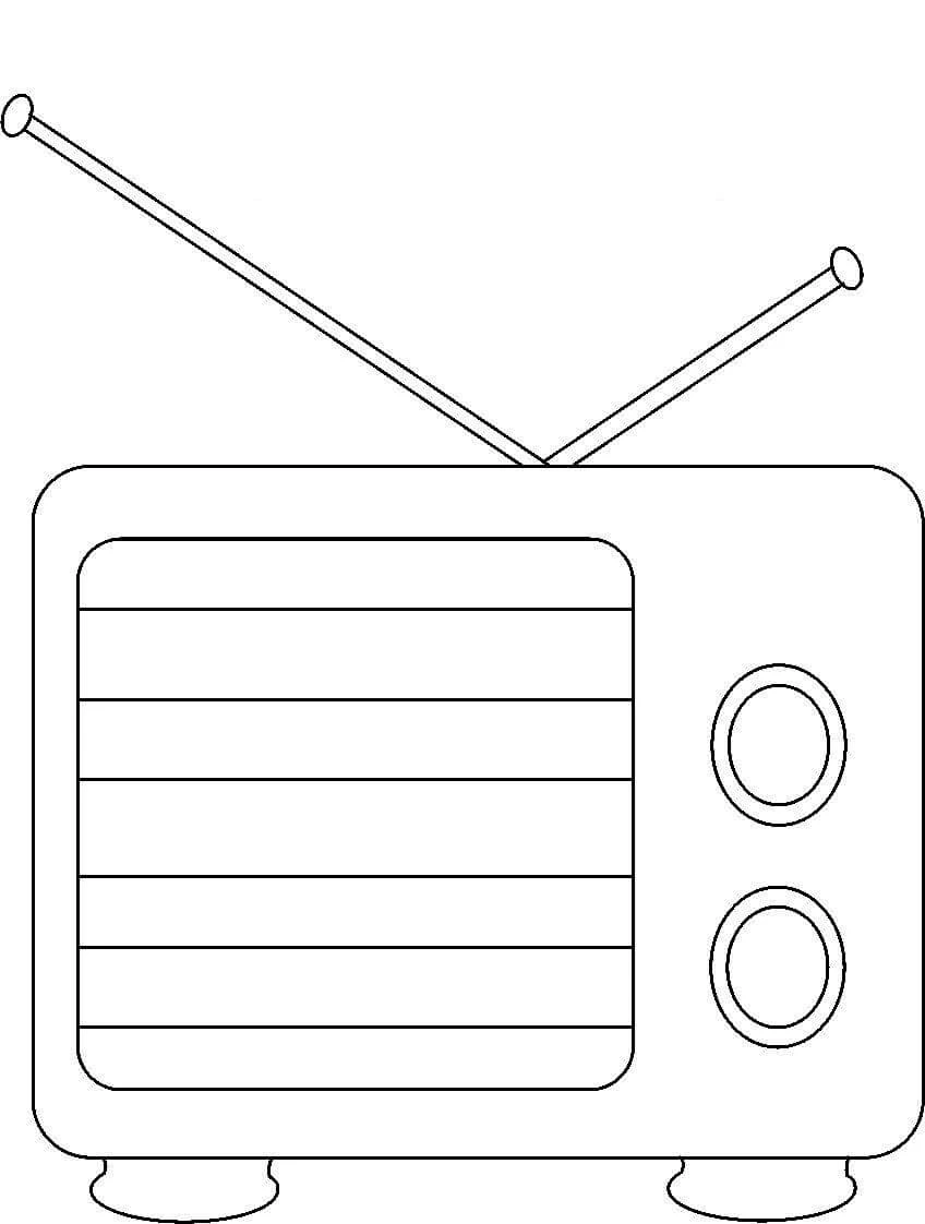 Radio boyama sayfası – PDF indir, sevimli karakter
