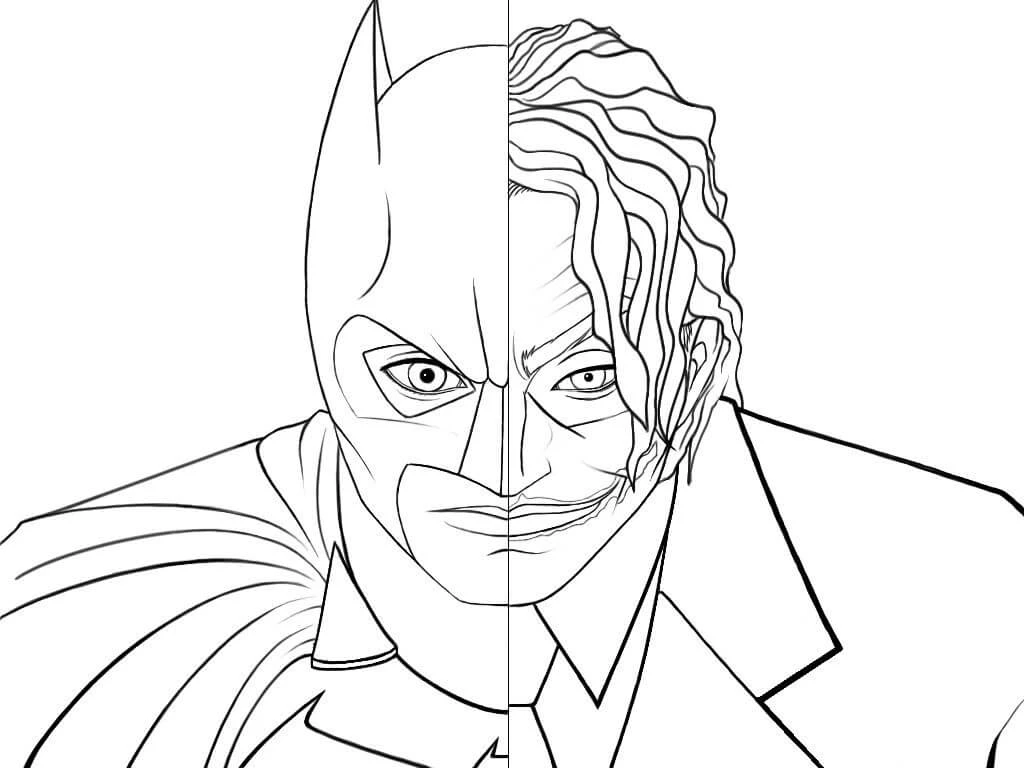 Joker boyama sayfası – çizgi film temalı, basit çizim