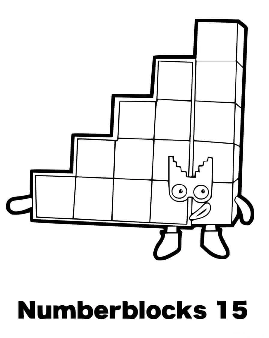 Numberblocks boyama sayfası – sanatsal çalışma, çocuklar için