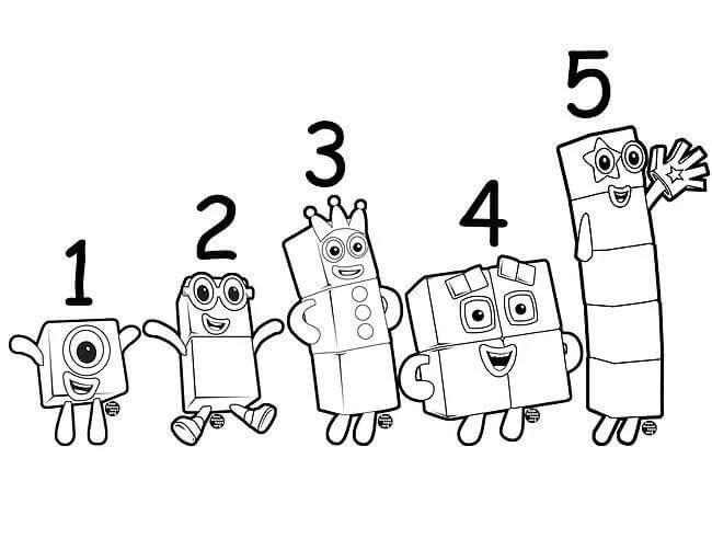 Numberblocks boyama sayfası – ücretsiz yazdır, boyama etkinliği