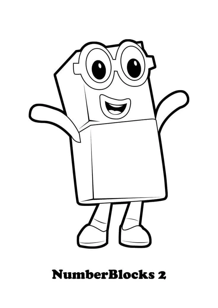 Numberblocks boyama sayfası – el becerilerini geliştirir, boyama çalışması