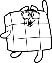 Numberblocks boyama sayfası – basit çizim, kolay boyama