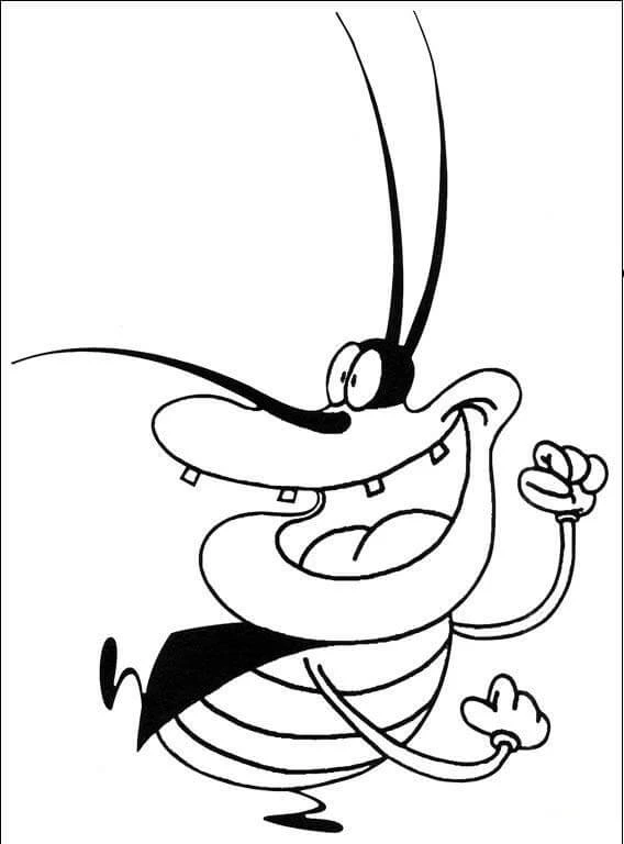 Oggy ve Hamamböceği boyama sayfası – eğitici aktivite, yaratıcılık
