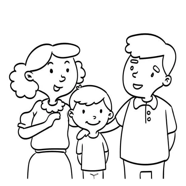 Baba ve Oğul boyama sayfası – el becerilerini geliştirir, boyama çalışması