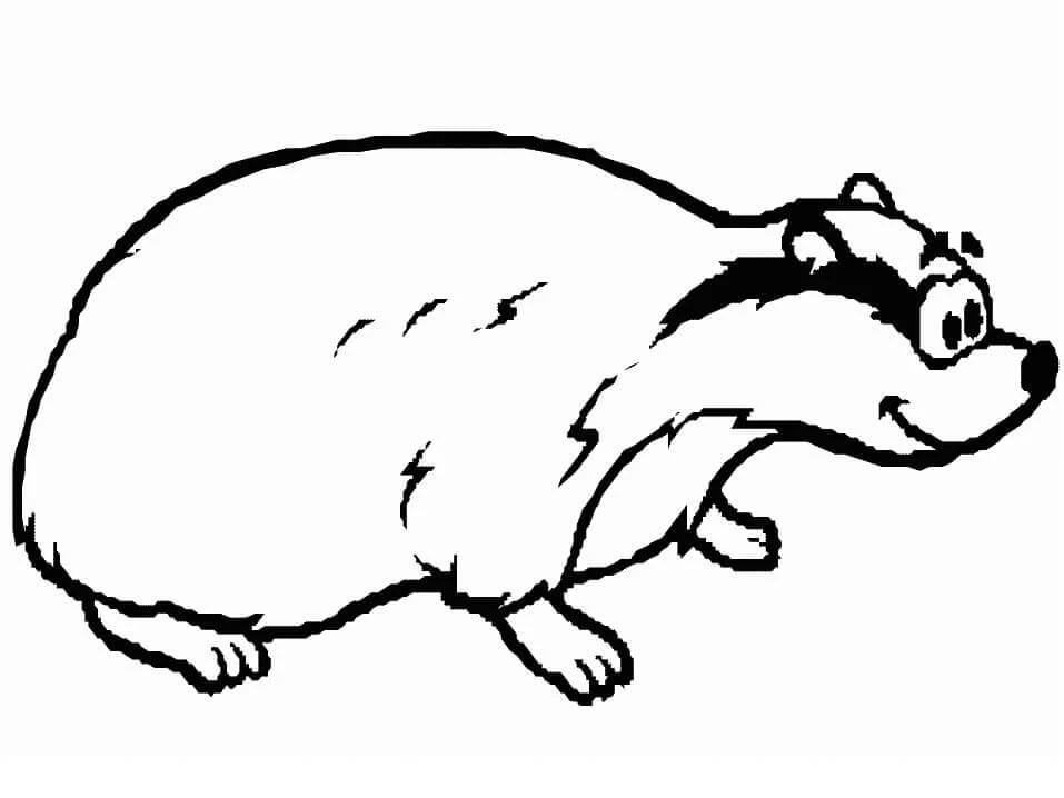 Badger boyama sayfası – ücretsiz yazdır, boyama etkinliği