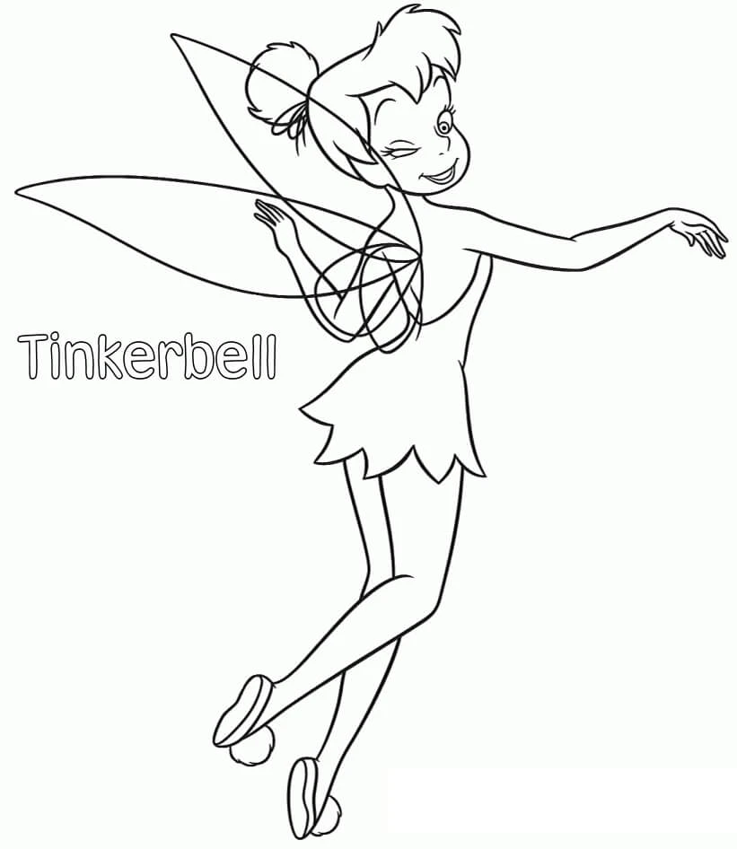 Tinkerbell boyama sayfası – ücretsiz yazdır, boyama etkinliği