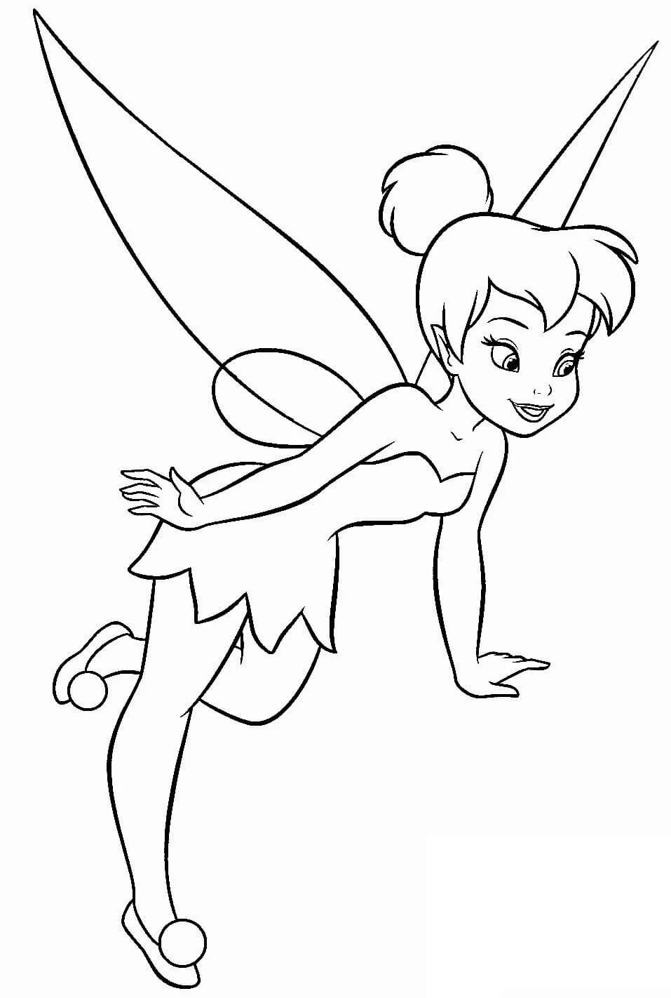 Tinkerbell boyama sayfası – ücretsiz yazdır, boyama etkinliği