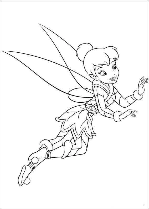 Tinkerbell boyama sayfası – PDF indir, sevimli karakter
