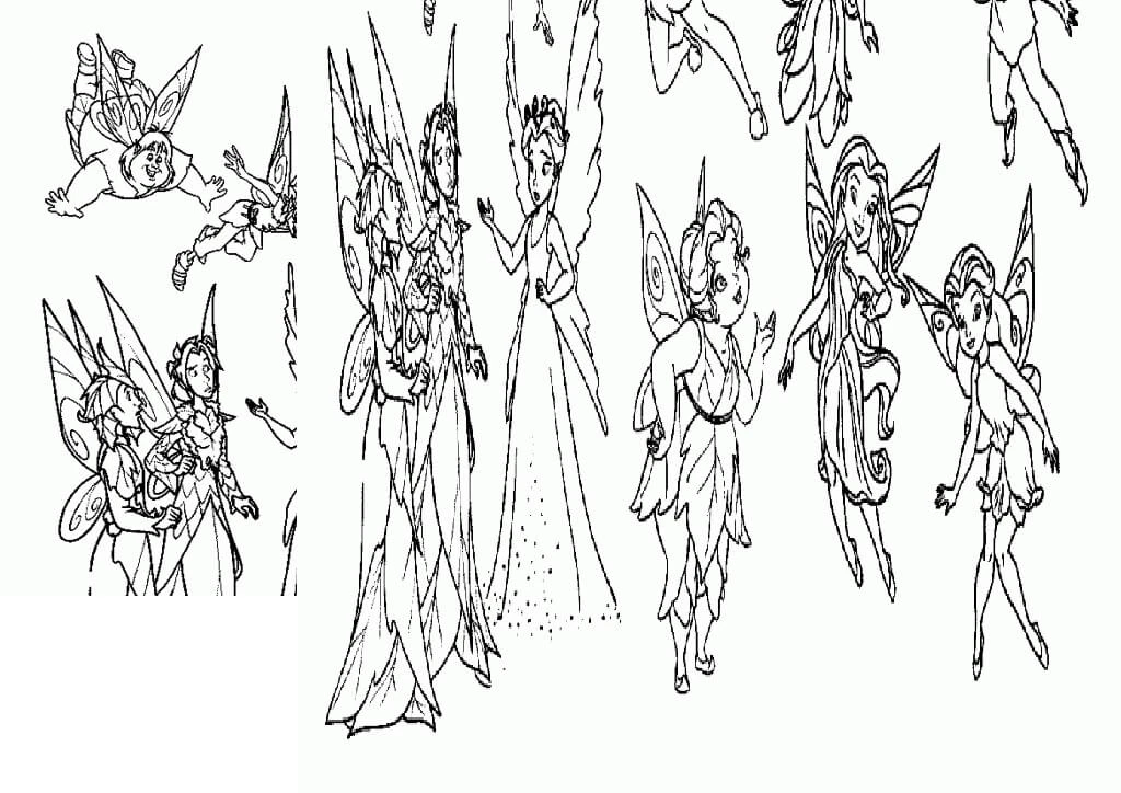 Tinkerbell boyama sayfası – okul öncesi, evde etkinlik
