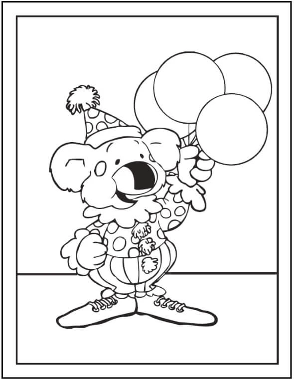 Koala boyama sayfası – basit çizim, kolay boyama