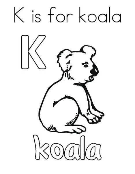 Koala boyama sayfası – çocuk aktivitesi, PDF indir
