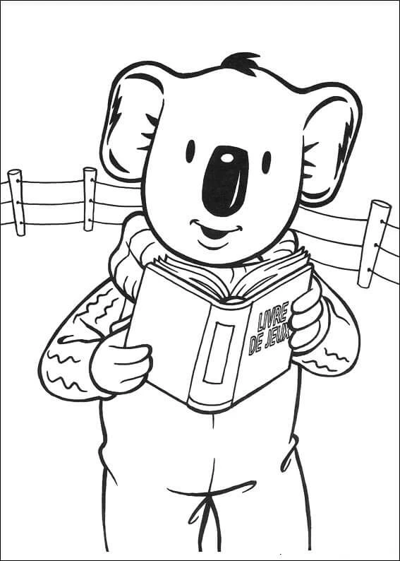 Koala boyama sayfası – renkli çizimler, okul öncesi