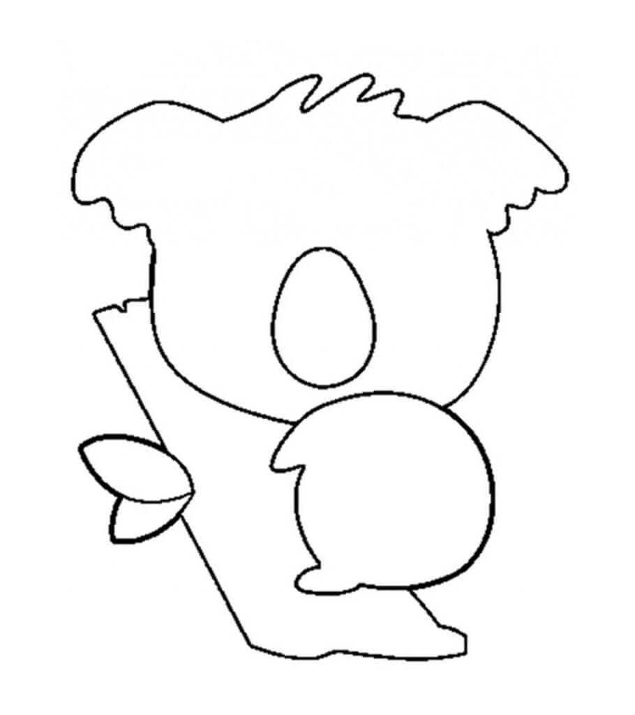 Koala boyama sayfası – okul öncesi, evde etkinlik