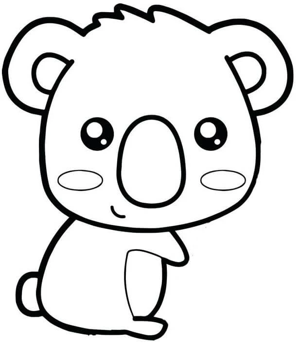 Koala boyama sayfası – el becerilerini geliştirir, boyama çalışması